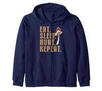 Comer Dormir Buscar Repetir Humor de Setas y Monte Sudadera con Capucha