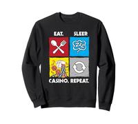 Comer Dormir Casino Repetir Juego Fichas Poker Dados Sudadera