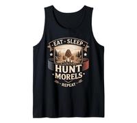 Comer Dormir Cazar Morillas Repetir Cazador De Setas Camiseta sin Mangas