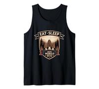 Comer Dormir Cazar Morillas Repetir Cazador De Setas Camiseta sin Mangas