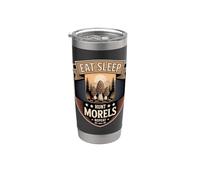 Comer Dormir Cazar Morillas Repetir Cazador De Setas Vaso térmico de acero inoxidable de doble pared