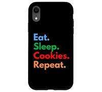 Comer Dormir Cookies Repeat para los amantes de comer galletas Carcasa para iPhone XR