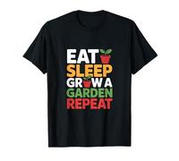 Comer, Dormir, Crecer un diseño de repetición de jardín Camiseta