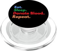 Comer Dormir Donar Sangre Repetir para Los Amantes Donantes De Sangre PopSockets PopGrip para MagSafe