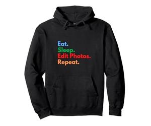 Comer Dormir Editar Fotos Repetir para editores de Fotos y Marketing Sudadera con Capucha