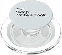 Comer. Dormir Escribir un Libro. Escritor Ocupado Escritura Meme en la Espalda PopSockets PopGrip para MagSafe