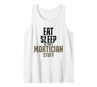 Comer Dormir Hacer Cosas Creepy Mortician Divertido Camiseta sin Mangas