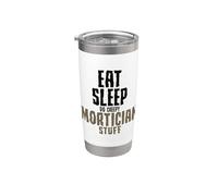 Comer Dormir Hacer Cosas Creepy Mortician Divertido Vaso térmico de acero inoxidable de doble pared