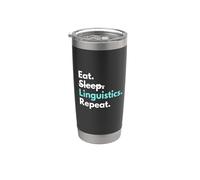 Comer Dormir Lingüística Repetir Lingüística Graciosa Major Vaso térmico de acero inoxidable de doble pared