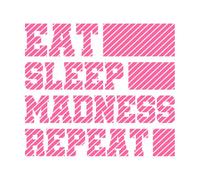 comer dormir locura repetir Pegatinas de pared de vinilo 54.6x61.6cm Se puede modificar y añadir información Rosa