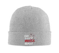 Comer, Dormir, Luchar, Repetir Unisex Gorros con Vuelta Deportivo Watch Cap Transpirable Skull Cap para Deportes Pasear Al Perro Correr