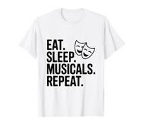 Comer Dormir Musicales Repetir Camiseta