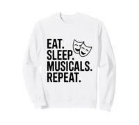 Comer Dormir Musicales Repetir Sudadera