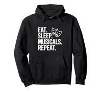 Comer Dormir Musicales Repetir Sudadera con Capucha