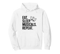 Comer Dormir Musicales Repetir Sudadera con Capucha