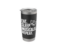 Comer Dormir Musicales Repetir Vaso térmico de acero inoxidable de doble pared