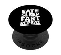 Comer Dormir Pedo Repetir Divertido Dicho Humor PopSockets PopGrip Adhesivo