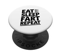 Comer Dormir Pedo Repetir Divertido Dicho Humor PopSockets PopGrip Adhesivo
