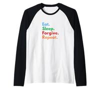 Comer Dormir Perdonar Repetir para los Amantes de la Paz y el Perdón Camiseta Manga Raglan