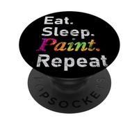 Comer. Dormir. Pintar. Repita PopSockets PopGrip Adhesivo