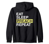 Comer Dormir Predicar Repetir Devoto de Fe Religiosa Sudadera con Capucha