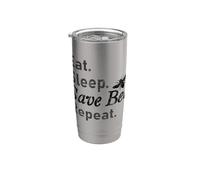 Comer, dormir, salvar abejas. repita Vaso térmico de acero inoxidable de doble pared