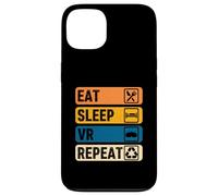 Comer Dormir VR Repetir Vintage Gamer Gaming Realidad Virtual Carcasa para iPhone 13
