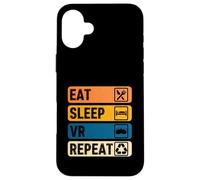 Comer Dormir VR Repetir Vintage Gamer Gaming Realidad Virtual Carcasa para iPhone 16 Plus