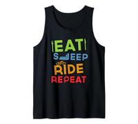 Comer el sueño Paseo Repetir Motocicletas Motero Bicicleta Motocross Regalo Camiseta sin Mangas