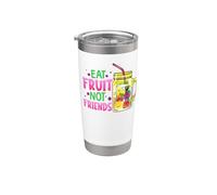 Comer fruta No amigos Vegano Cócteles afrutados Vegetariano Vaso térmico de acero inoxidable de doble pared