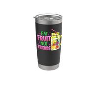 Comer fruta No amigos Vegano Cócteles afrutados Vegetariano Vaso térmico de acero inoxidable de doble pared