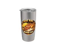 Comer grasa quema grasa cetogénico carnívoro dieta paleo dicho Vaso térmico de acero inoxidable de doble pared