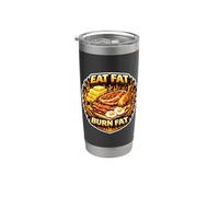 Comer grasa quema grasa cetogénico carnívoro dieta paleo dicho Vaso térmico de acero inoxidable de doble pared