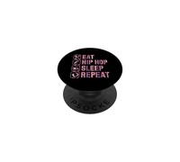 Comer Hip Hop Dormir Repite Iconos Básicos Simples PopSockets PopGrip Adhesivo