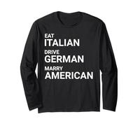 Comer Italiano Conduce Alemán Casarse Americano Manga Larga