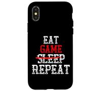 Comer Juego NO Dormir Repetir Divertido Jugador Chico Chica Juegos Meme Carcasa para iPhone X/XS