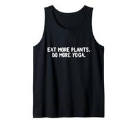 Comer MÁS Plantas Hacer MÁS Yoga Vegetariano Vegano Meme Camiseta sin Mangas
