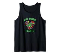 Comer más Plantas Vegetariano Corazón Sano Camiseta sin Mangas