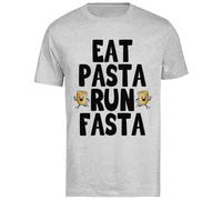 Comer Pastas Correr Más Rápido Camiseta Gris De Manga Corta para Hombre Unisex Black tee Baggy Oversized T-Shirt