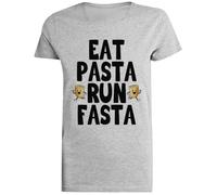 Comer Pastas Correr Más Rápido Camiseta Gris Femenina Camiseta De Manga Corta para Mujer Unisex Black tee Baggy Oversized T-Shirt