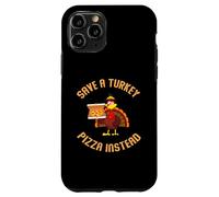 Comer Pizza Pavo Divertido Holding Pizza Guardar un Pavo Comer Pizza Carcasa para iPhone 11 Pro
