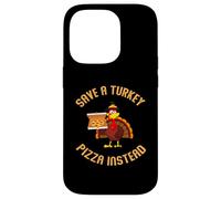 Comer Pizza Pavo Divertido Holding Pizza Guardar un Pavo Comer Pizza Carcasa para iPhone 14 Pro
