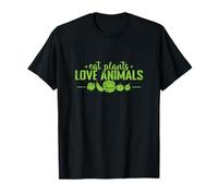 Comer Plantas Amar Animales Orgullo Camiseta