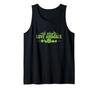 Comer Plantas Amar Animales Orgullo Camiseta sin Mangas