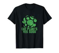Comer Plantas sentirse Bien Lema Vegetariano Camiseta