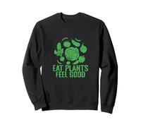 Comer Plantas sentirse Bien Lema Vegetariano Sudadera