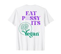 Comer PSSY ITS VEGAN X COÑO CENSORED Vegetariano Vegano Back Camiseta