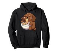 Comer Ramen Dachshund Fideos japoneses Anime Wiener Dog Sudadera con Capucha