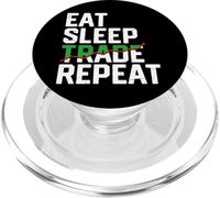Comer sueño Comercio Repetir - Stock Trader Day Trading Crypto PopSockets PopGrip para MagSafe
