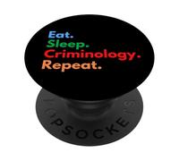 Comer sueño Criminología Criminología repetida Estudiantes y Abogados PopSockets PopGrip Adhesivo